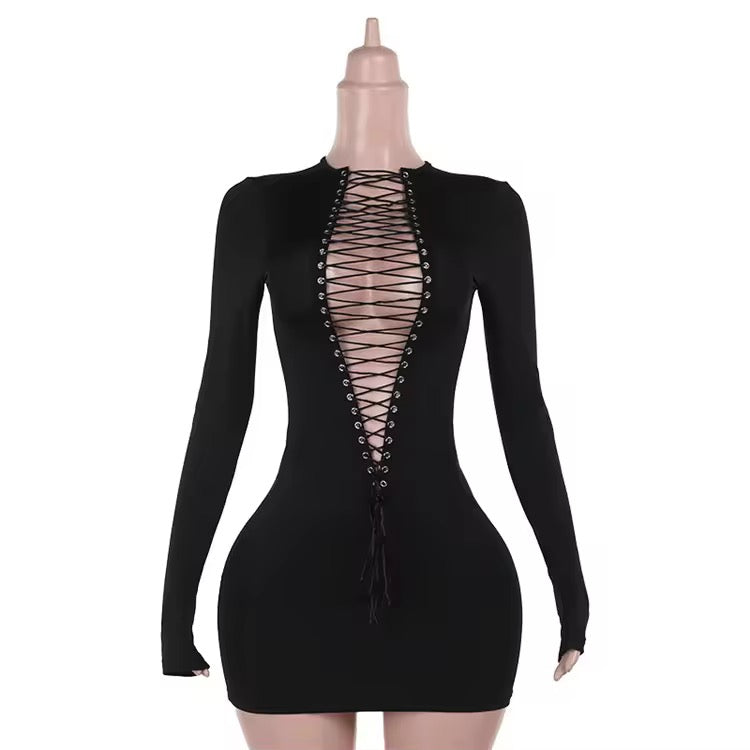 Baddie Mini Black Dress