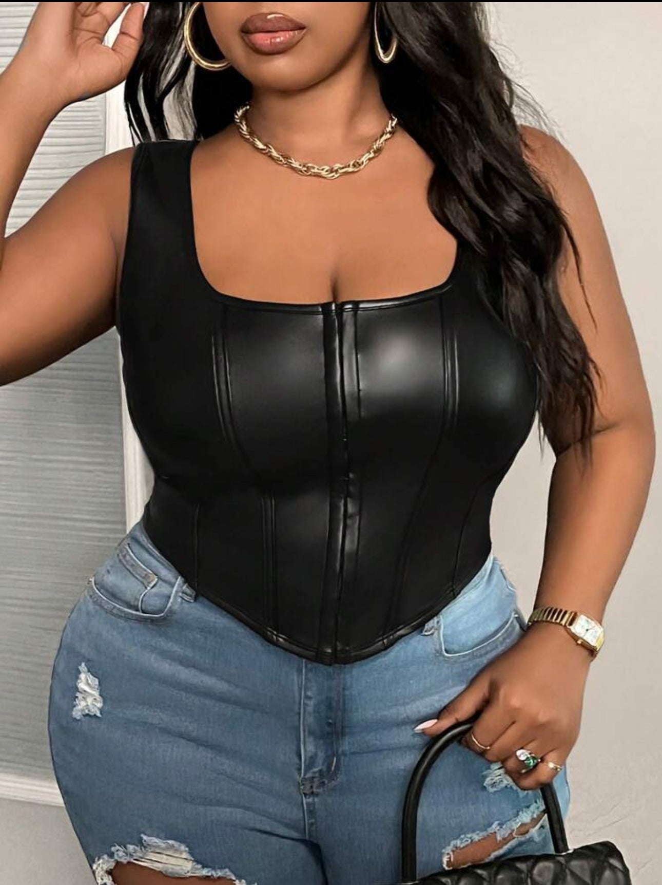 Leather Corset Top