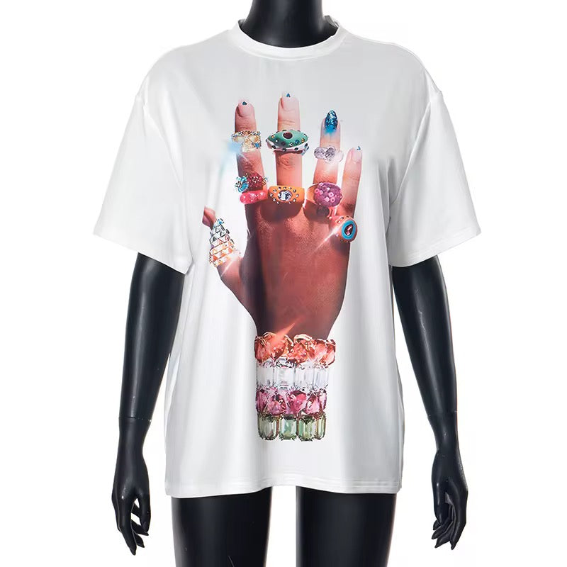 Color Blocking Graphic Top