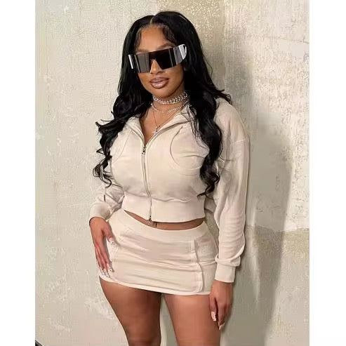 Baddie Two Piece Skirt Set