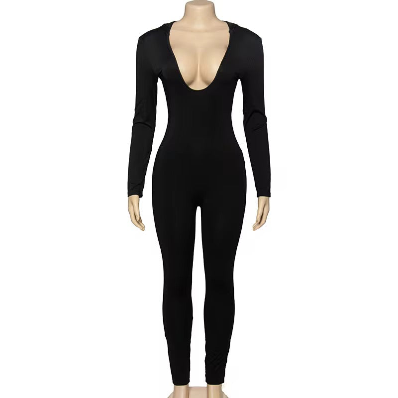 Back Out Jumpsuit with Hoodie