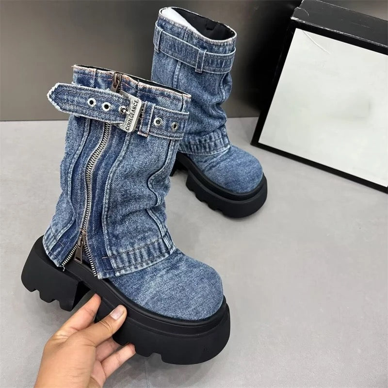 Baddie Denim Boots