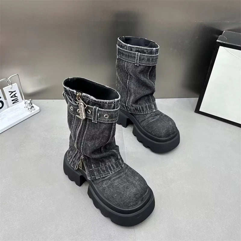 Baddie Denim Boots