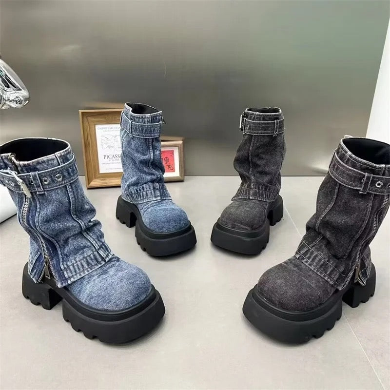 Baddie Denim Boots
