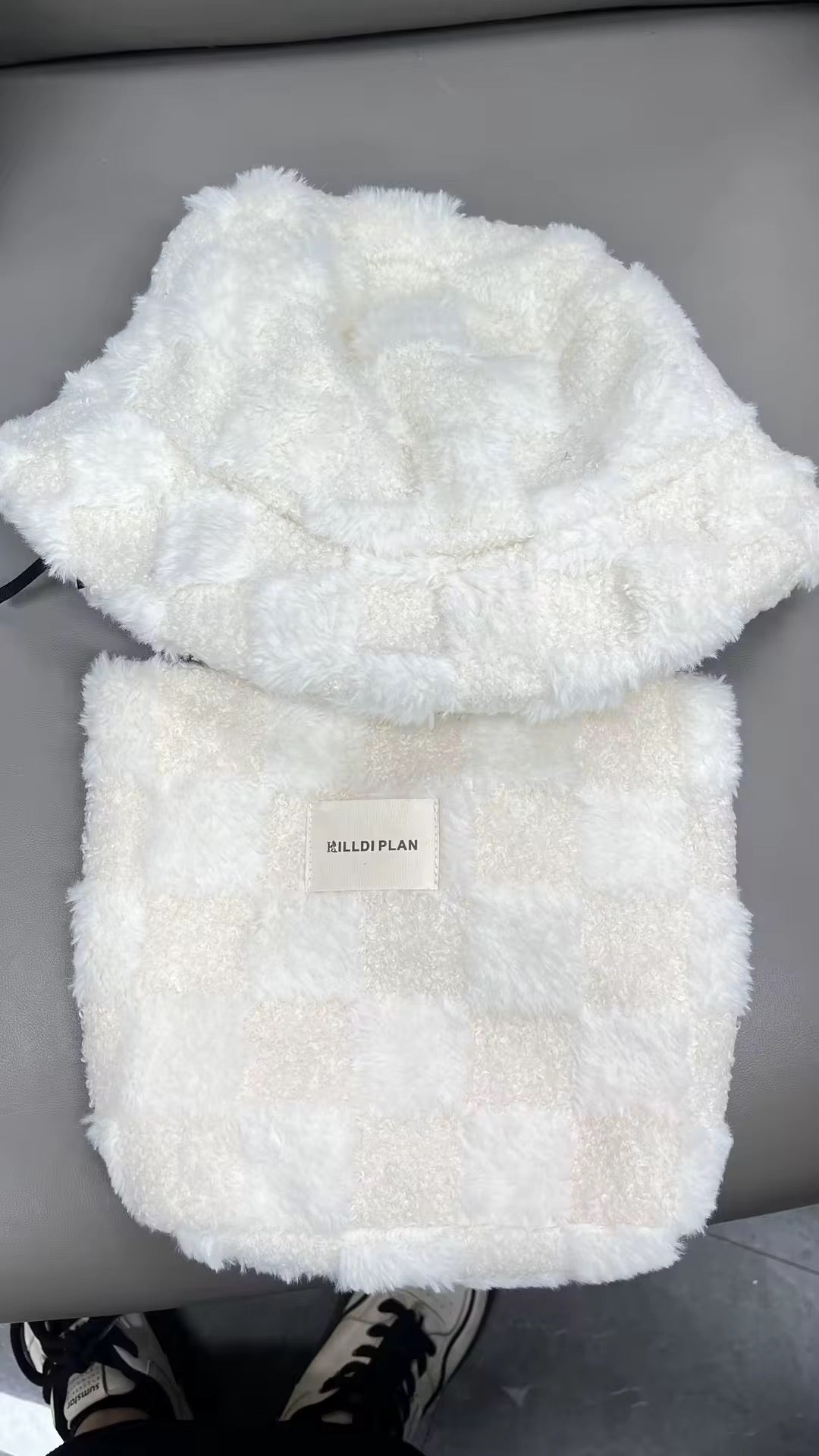 Fur Bucket Hat & Bag Set