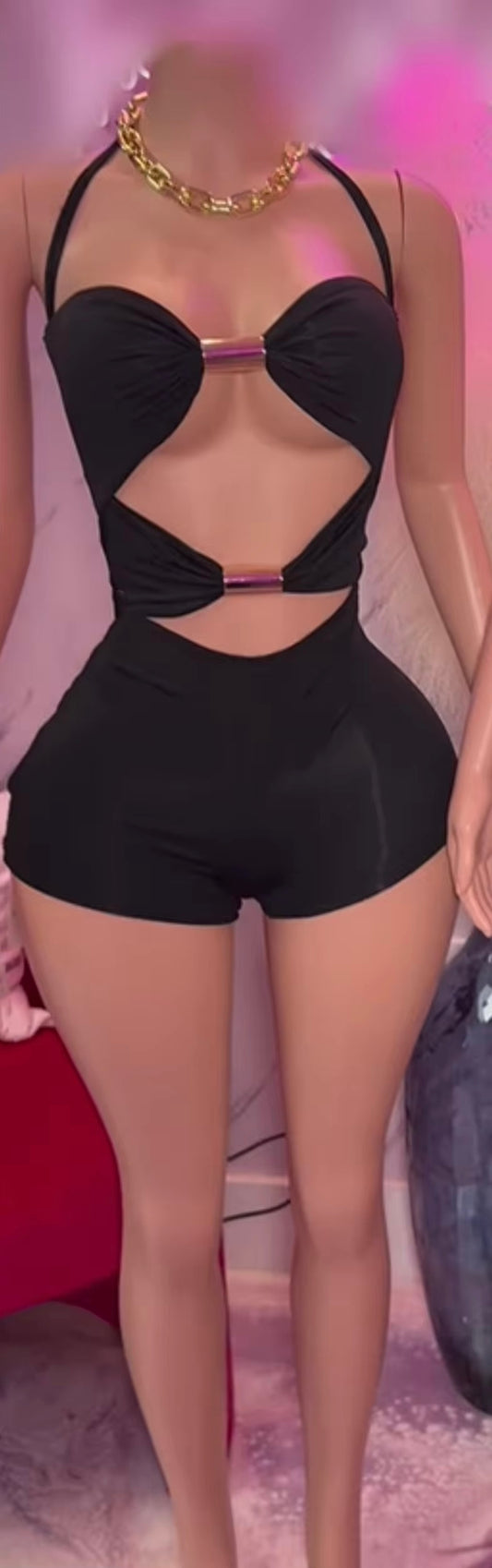 Baddie Black Romper