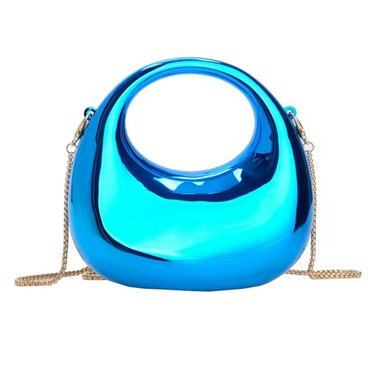 Metallic Half Moon Handbags