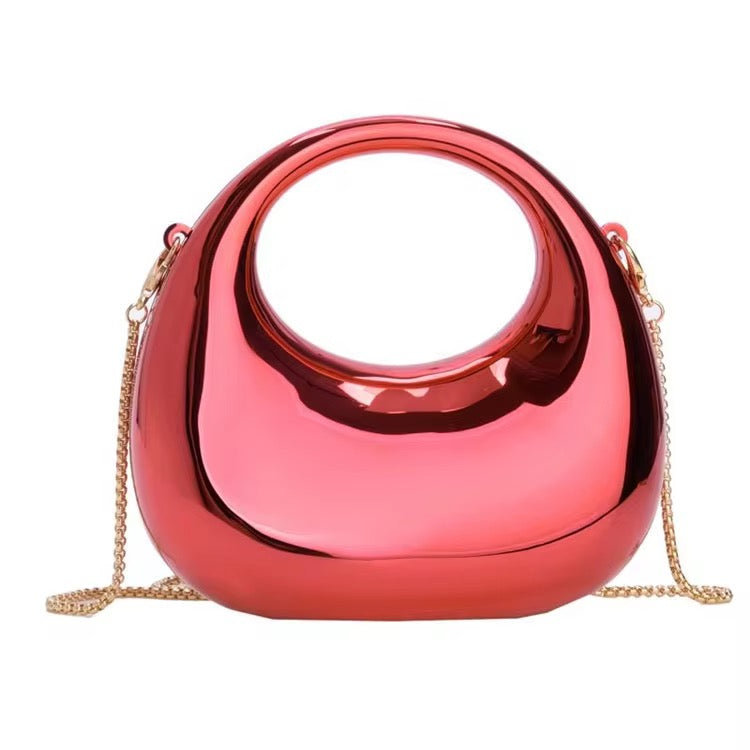 Metallic Half Moon Handbags