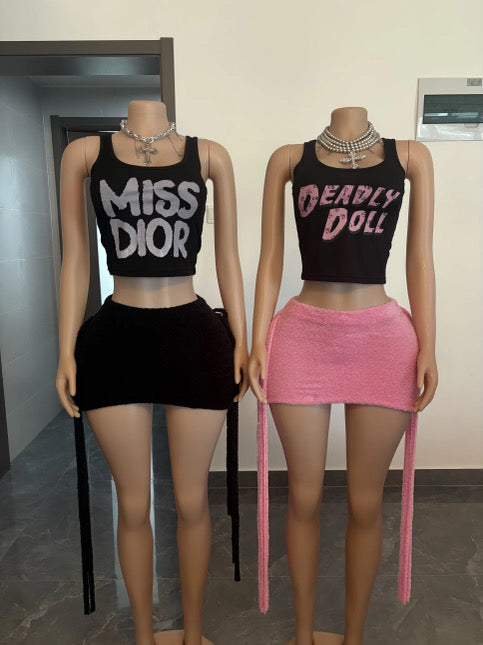 Doll skirt set