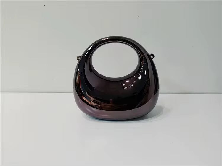 Metallic Half Moon Handbags