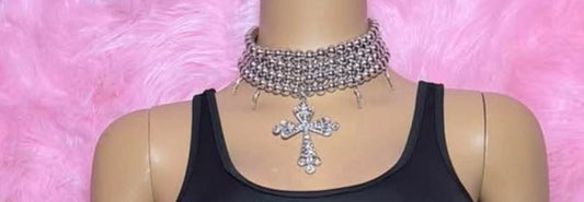 Cross Choker Charm