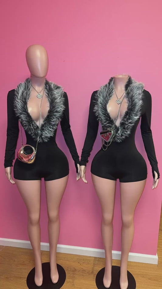 Baddie Behavior Faux Fur Onsie